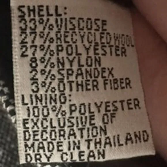 Talbots Italy Womens Black Wool Tweed Plaid Notched Collar Button Blazer sz‎ 8 - Picture 4 of 5